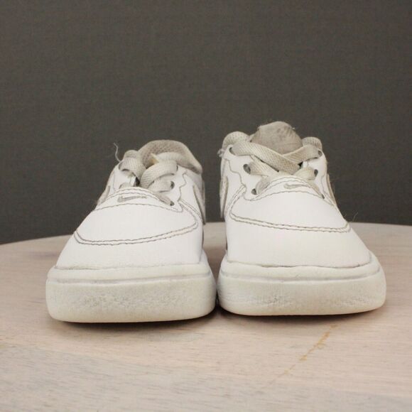 Title: Nike Air Force 1 Toddler 4C White Leather Low Sneakers Classic Casual - Picture 3 of 11